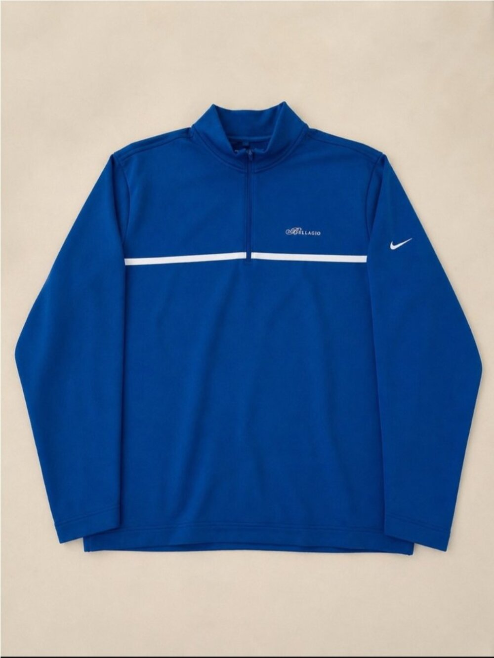 Nike Golf Bellagio 1/4 Zip Pullover Blue Mens XL Athletic Dri-Fit Sweatshirt